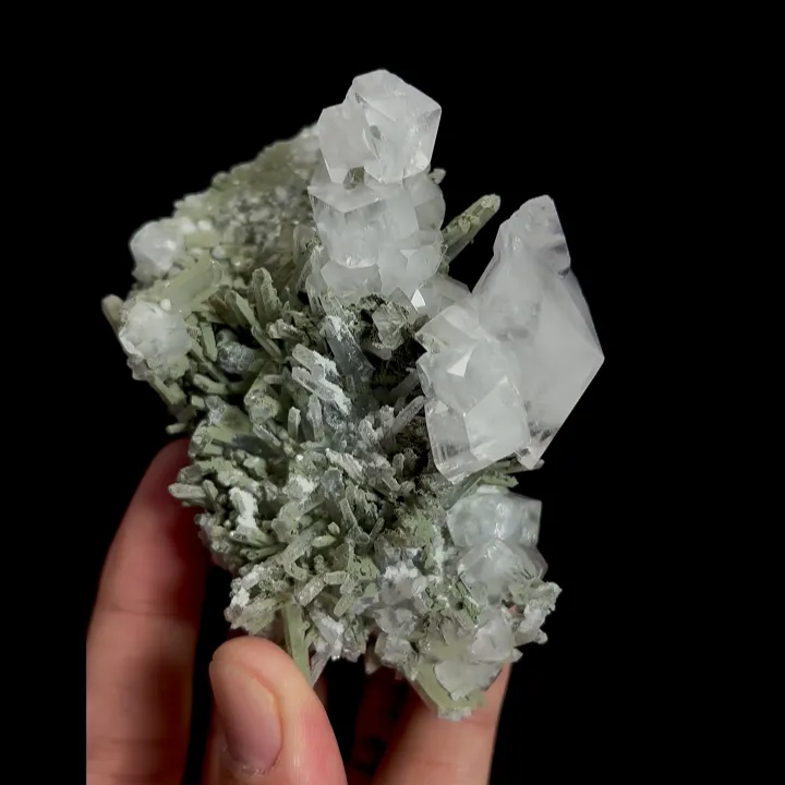 Natural Quartz Cluster and Calcite, Mineral Specimen: Inner Mongolia,China (45*80*70MM) - image 3