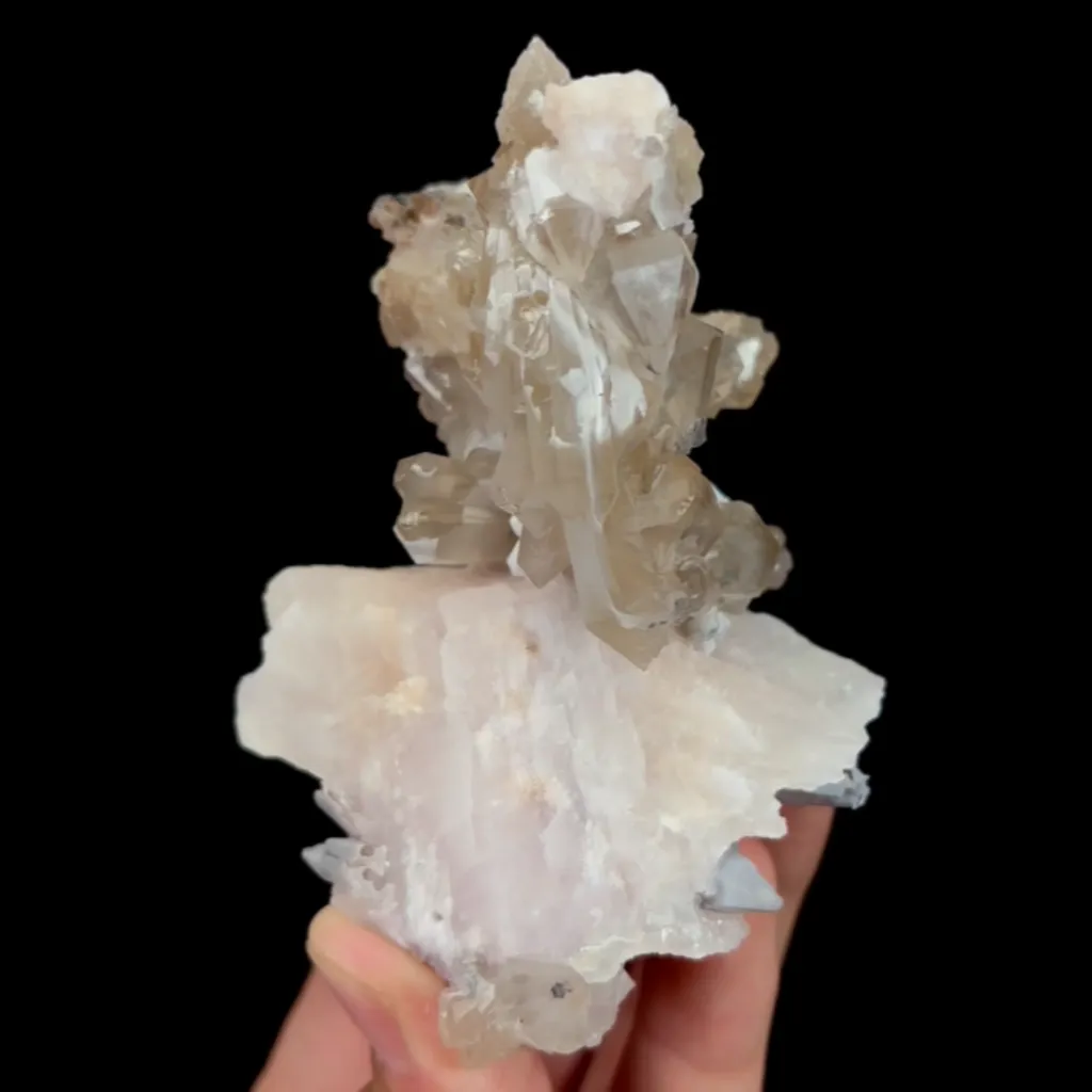 Natural Quartz Cluster and Calcite, Mineral Specimen: Inner Mongolia,China (60*95*65MM) - image 6