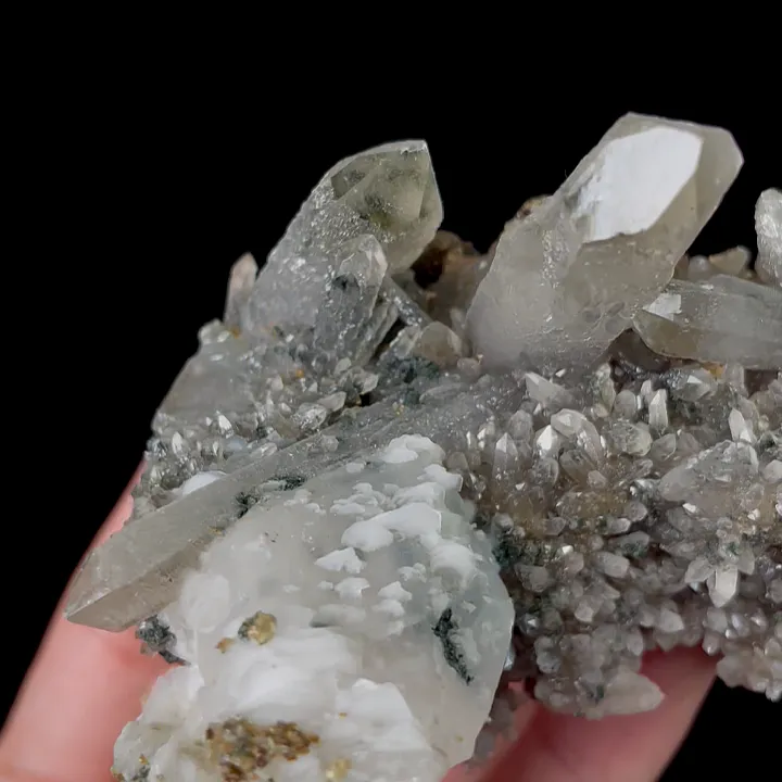 Natural Quartz Cluster and Calcite, Mineral Specimen: Inner Mongolia,China (80*65*60MM) - image 4