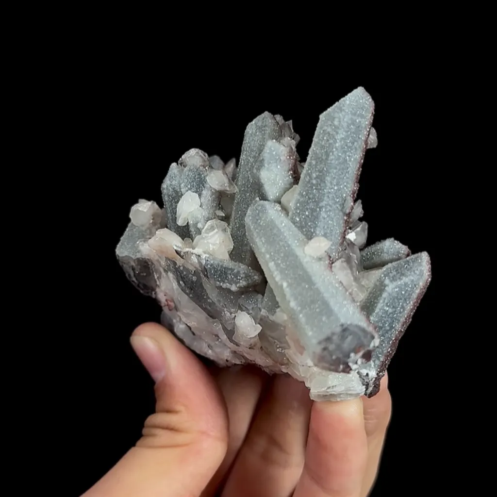 Natural Quartz Cluster and Calcite, Mineral Specimen: Inner Mongolia,China (85*65*50MM) - image 2