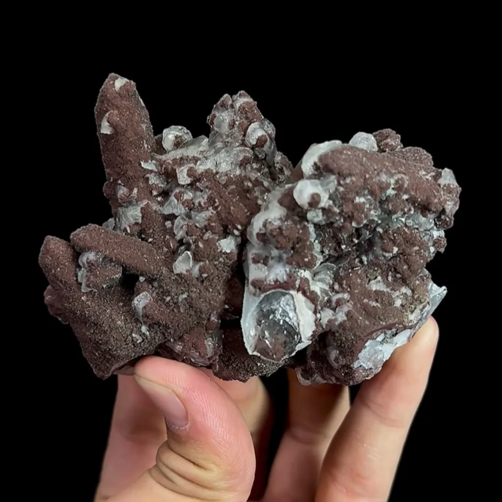Natural Quartz Cluster and Calcite, Mineral Specimen: Inner Mongolia,China (85*65*50MM) - image 4