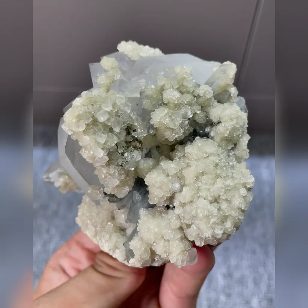 Natural Quartz Cluster and Calcite Symbiosis comes from Daye,Hubei 75*85*60MM - image 4