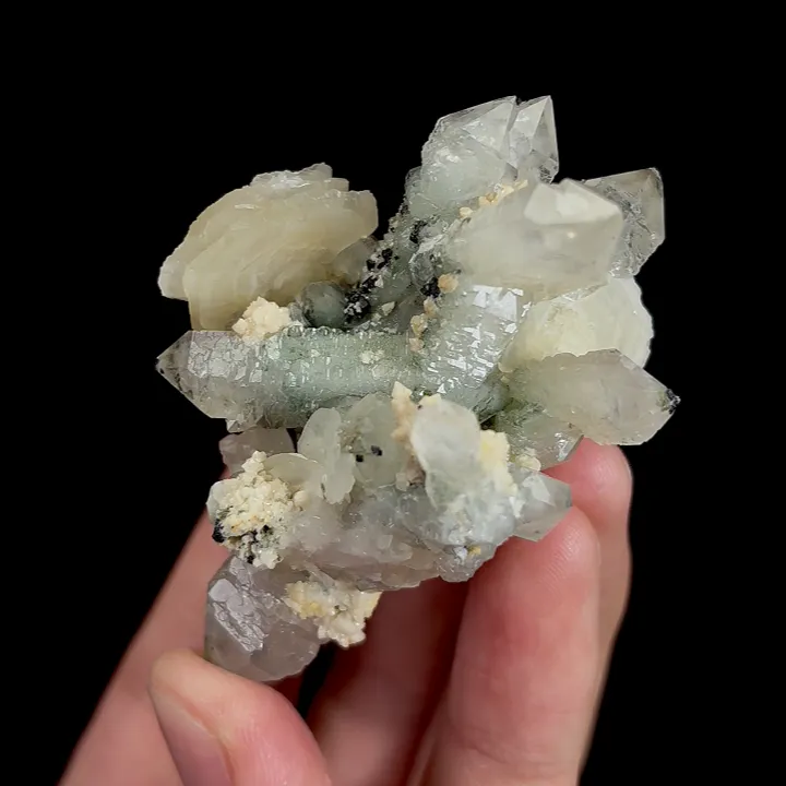 Natural Quartz Cluster and Dolomite Calcite, Mineral Specimen: Inner Mongolia,China (40*45*50MM) - image 4
