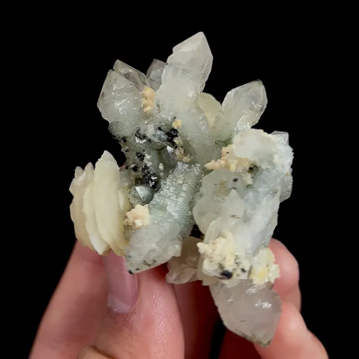 Natural Quartz Cluster and Dolomite Calcite, Mineral Specimen: Inner Mongolia,China (40*45*50MM) - image 3