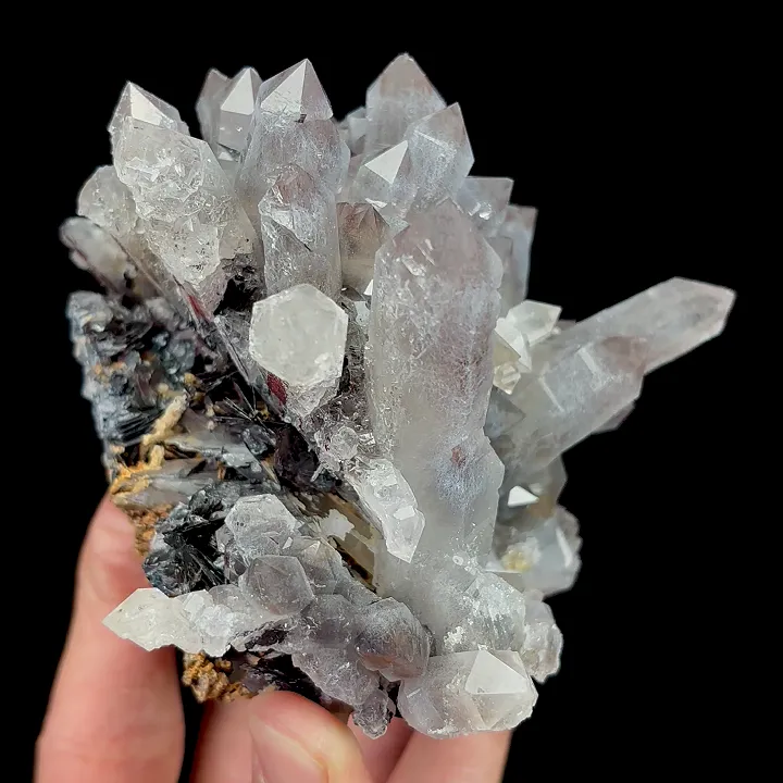 Natural Quartz Cluster and Specularite, Mineral Specimen: Inner Mongolia,China (95*90*80MM) image