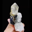 Natural Quartz Cluster and Specularite Symbiosis comes from Jinlong,Guangdong 75*60*30MM - image 3
