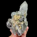 Natural Quartz Cluster with Fluorite and Arsenopyrite, Mineral Specimen:Yaogangxian,Hunan (85*70*125MM) - image 2