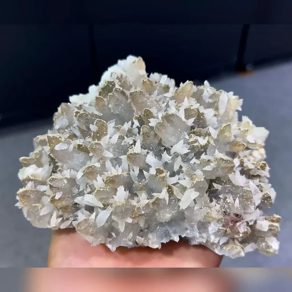 Natural Quartz Clusters and Calcite Symbiosis comes from Anhui,China 150*125*65MM - image 3