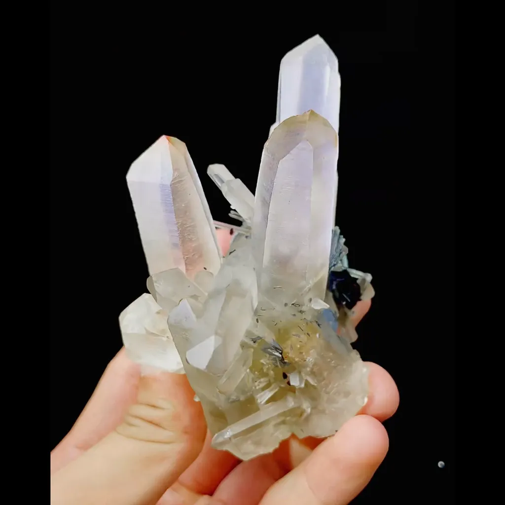 Natural Quartz Clusters and Specularite Symbiosis comes from Jinlong,Guangdong 80*50*75MM - image 4