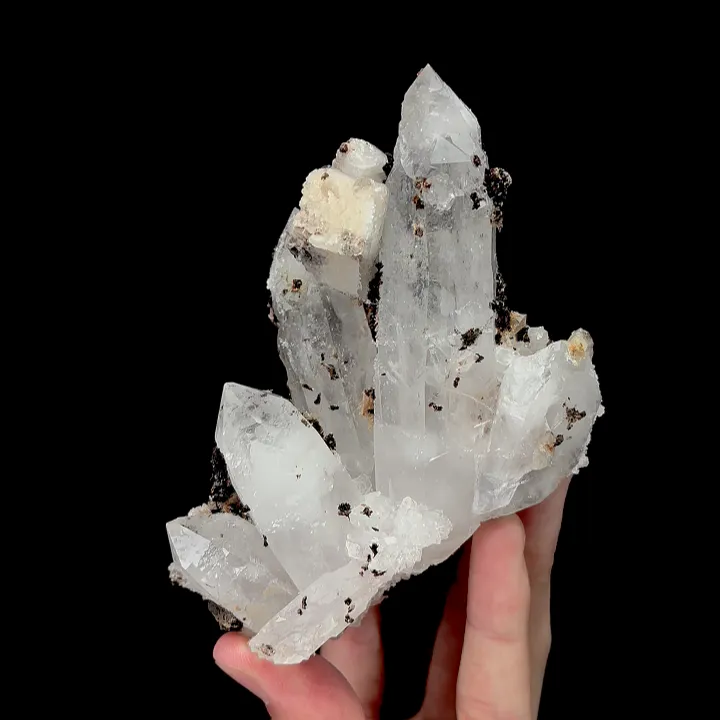 Natural Quartz Crystal Cluster and Goethite Mineral Specimen,High Quality Specimen,INNER MONGOLIA,CHINA(97*68*91mm) image