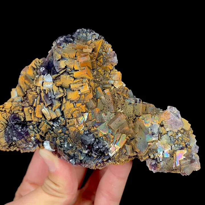 Natural Rainbow Colored Fluorite, Mineral Specimen:Henan,China (125*75*40MM) image