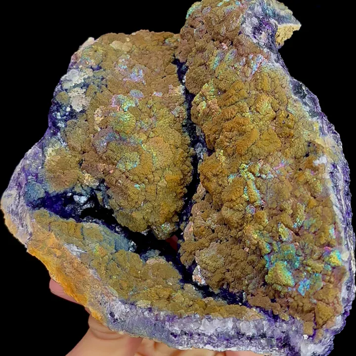 Natural Rainbow-Colored Fluorite, Mineral Specimen:Henan,China (135*140*60MM) image