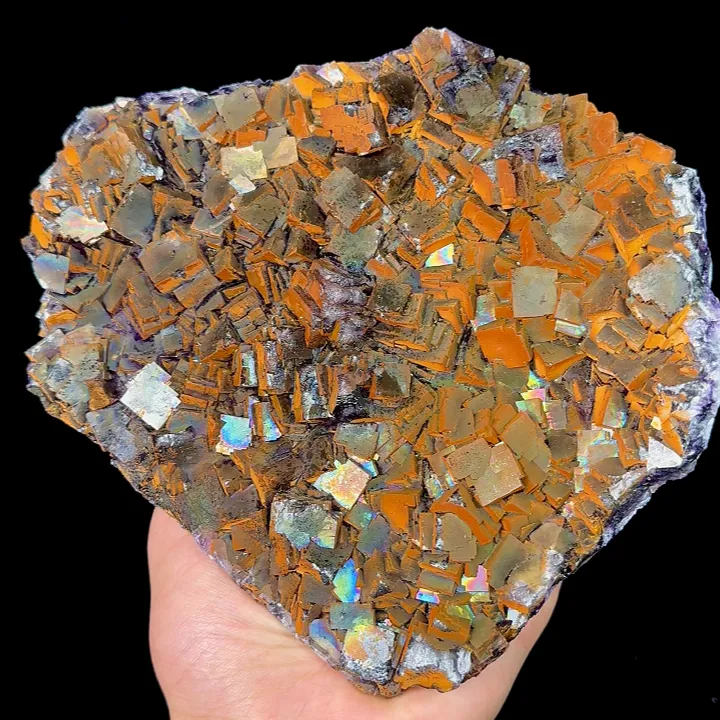 Natural Rainbow Colored Fluorite, Mineral Specimen:Henan,China (180*170*25MM) - image 4