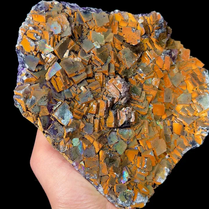 Natural Rainbow Colored Fluorite, Mineral Specimen:Henan,China (180*170*25MM) image