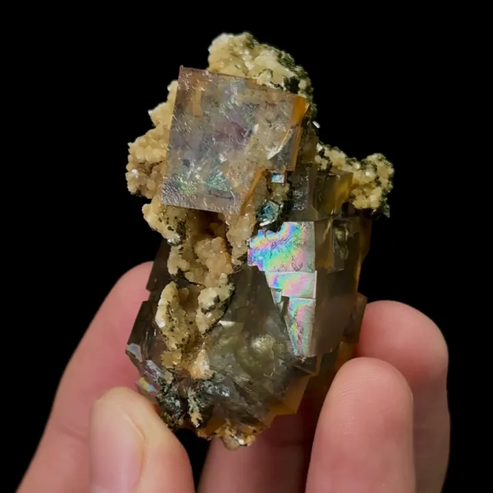 Natural Rainbow-Colored Fluorite, Mineral Specimen:Henan,China (50*25*30MM) - image 3