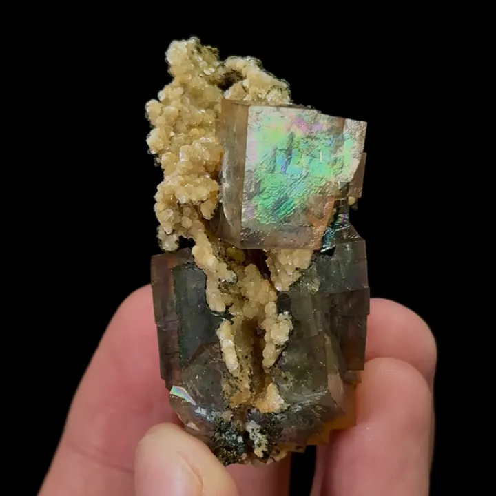 Natural Rainbow-Colored Fluorite, Mineral Specimen:Henan,China (50*25*30MM) - image 2