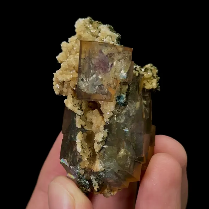 Natural Rainbow-Colored Fluorite, Mineral Specimen:Henan,China (50*25*30MM) image