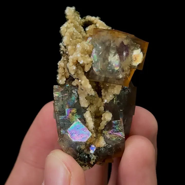 Natural Rainbow-Colored Fluorite, Mineral Specimen:Henan,China (50*25*30MM) - image 5