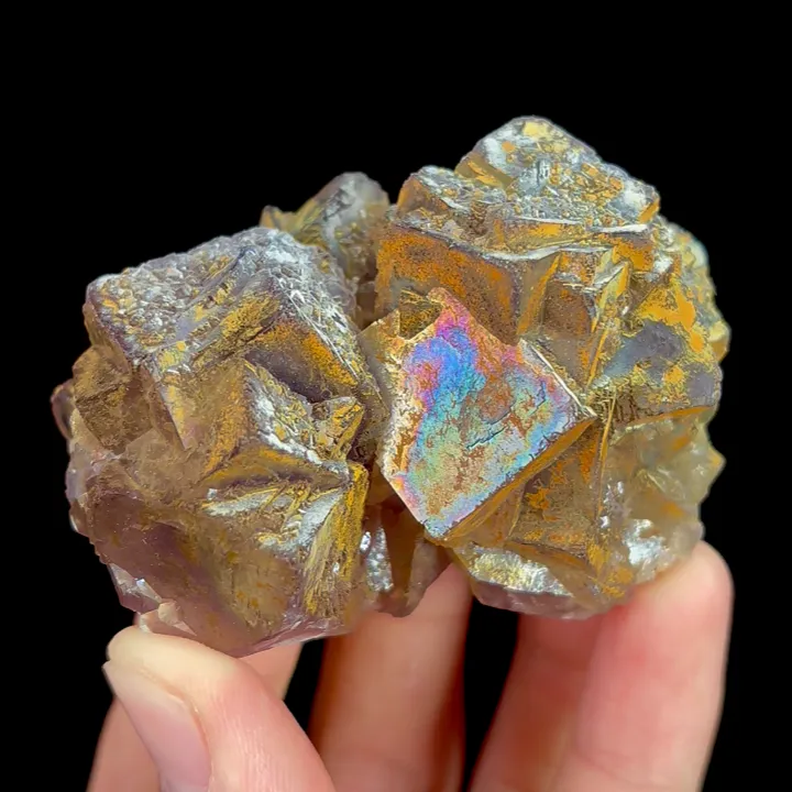 Natural Rainbow-Colored Fluorite, Mineral Specimen:Henan,China (70*50*35MM) image
