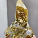Natural Rainbow Fluorite and Crystal Tower coexist comes from Yaogangxian,Hunan 45*45*60MM - image 1