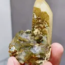 Natural Rainbow Fluorite and Crystal Tower coexist comes from Yaogangxian,Hunan 45*45*60MM - image 5