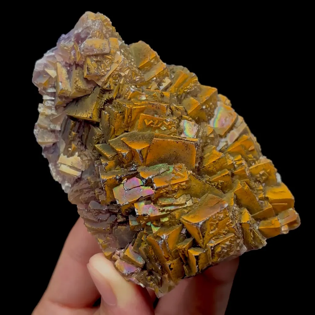 Natural Rainbow Fluorite Mineral Specimen,High Quality Specimen,HENAN,CHINA(100*66*34mm) image