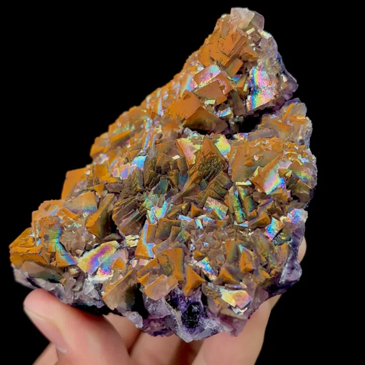 Natural Rainbow Purple Fluorite,Mineral Specimen: HEBEI (102*75*49mm) - image 3