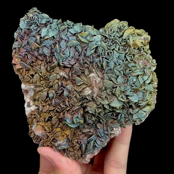 Natural Rainbow Pyrite and Calcite Mineral Specimen,High Quality Specimen:ANHUI,CHINA(109*106*24mm) - image 2