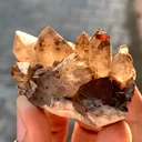 Natural Rare Red Spessartite Garnet Crystals on Somky Quartz Garnet with Matrix Specimen - image 9