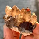 Natural Rare Red Spessartite Garnet Crystals on Somky Quartz Garnet with Matrix Specimen - image 4