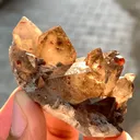 Natural Rare Red Spessartite Garnet Crystals on Somky Quartz Garnet with Matrix Specimen - image 3