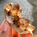 Natural Rare Red Spessartite Garnet Crystals on Somky Quartz Garnet with Matrix Specimen - image 8