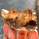 Natural Rare Red Spessartite Garnet Crystals on Somky Quartz Garnet with Matrix Specimen - image 5