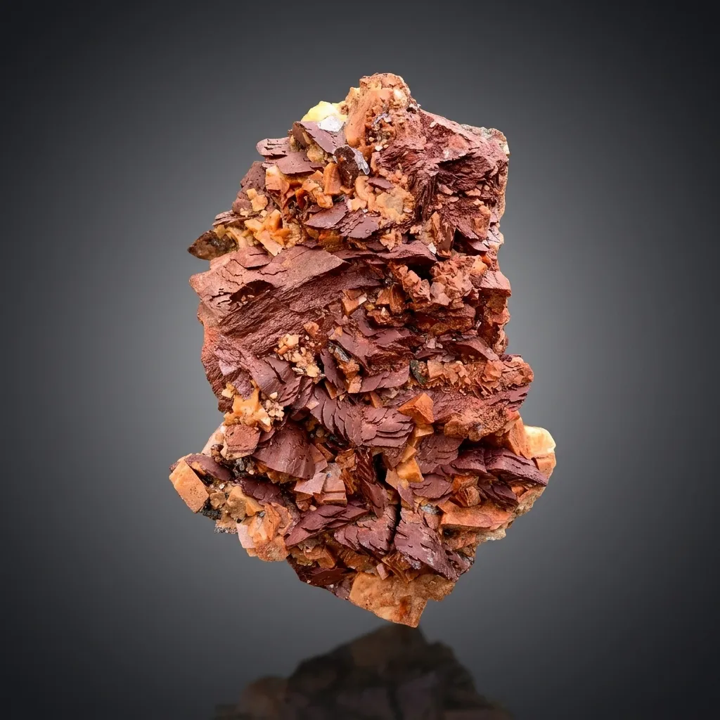 Natural Rare Siderite Cluster with Dolomite Combined Specimen from Pakistan image