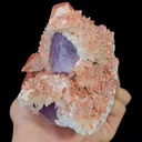 Natural Red Calcite and Amethyst Mineral Specimen,High Quality Specimen,DAYE,HUBEI,CHINA(141*104*92mm) - image 4