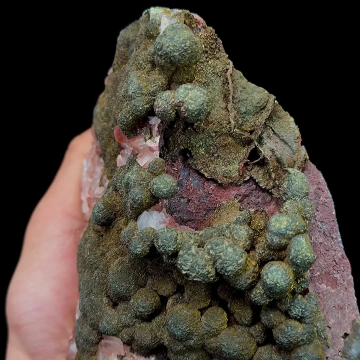 Natural Red Calcite and Pyrite, Mineral Specimen:Daye,Hubei (155*105*70MM) - image 3