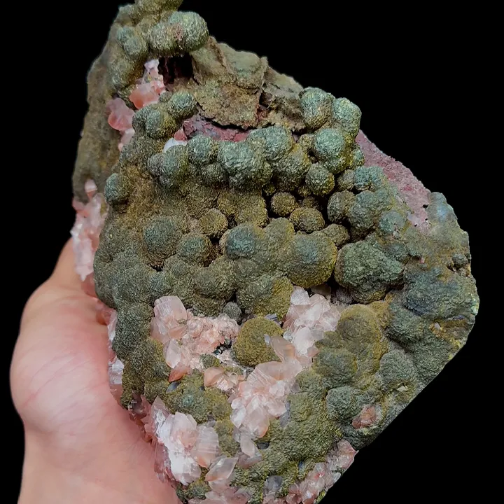 Natural Red Calcite and Pyrite, Mineral Specimen:Daye,Hubei (155*105*70MM) - image 2