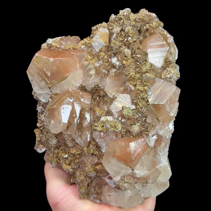 Natural Red Calcite and Pyrite, Mineral Specimen:Daye,Hubei (170*120*85MM) - image 6