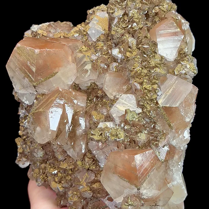 Natural Red Calcite and Pyrite, Mineral Specimen:Daye,Hubei (170*120*85MM) image
