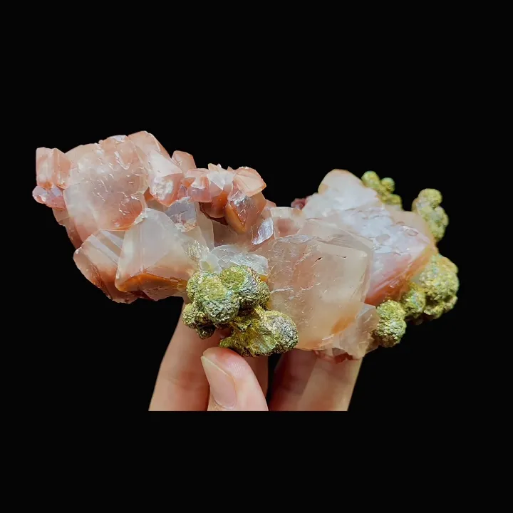 Natural Red Calcite and Pyrite Symbiosis comes from Daye,Hubei 140*60*45MM image