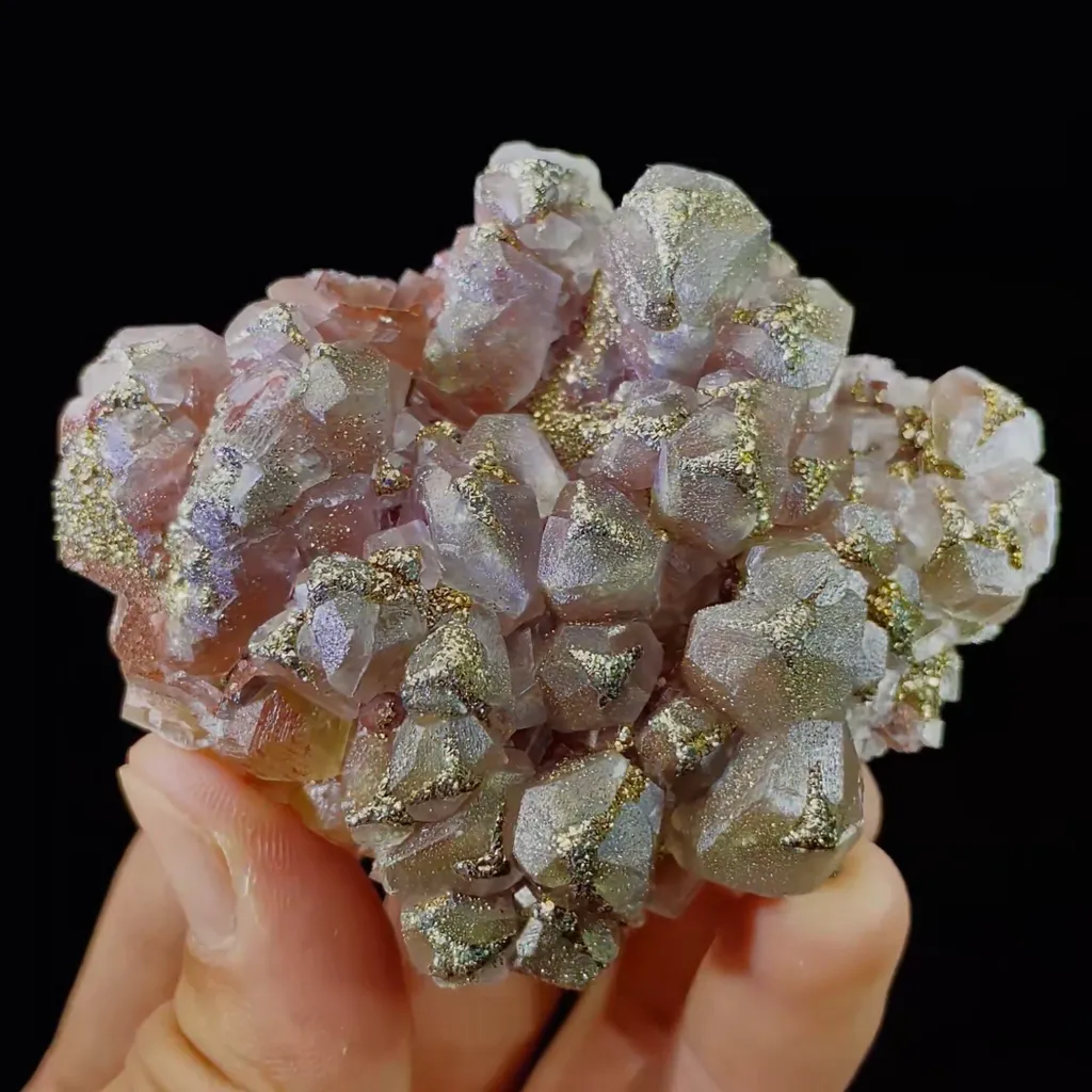 Natural Red Calcite and Pyrite Symbiosis comes from Daye,Hubei 75*65*25MM - image 3