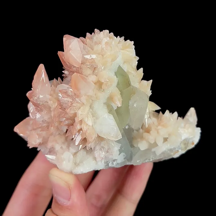 Natural Red Calcite and Quartz, Mineral Specimen:Daye,Hubei (100*70*55MM) - image 8