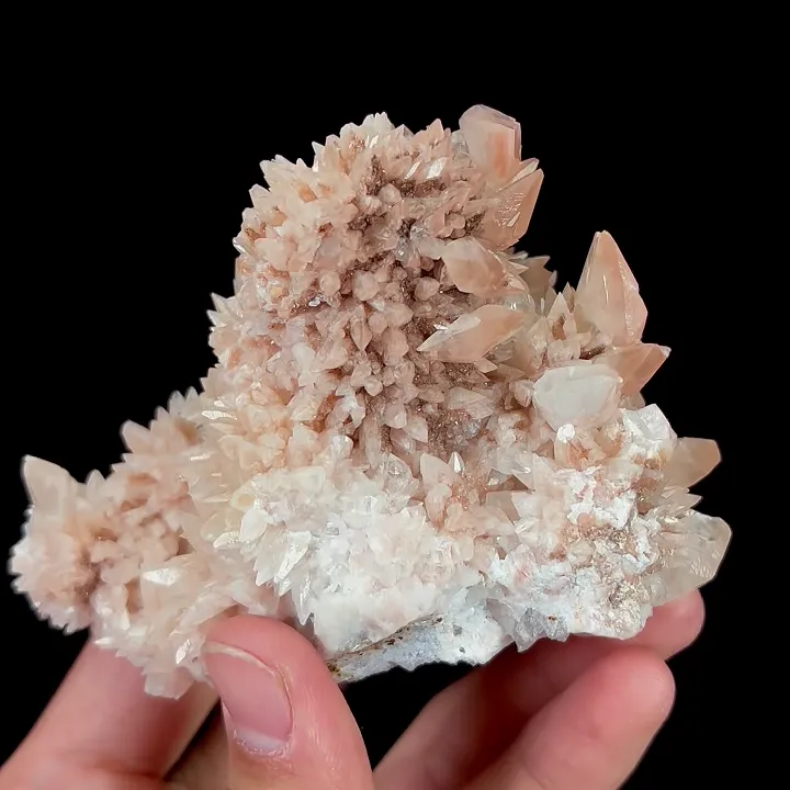 Natural Red Calcite and Quartz, Mineral Specimen:Daye,Hubei (100*70*55MM) - image 7