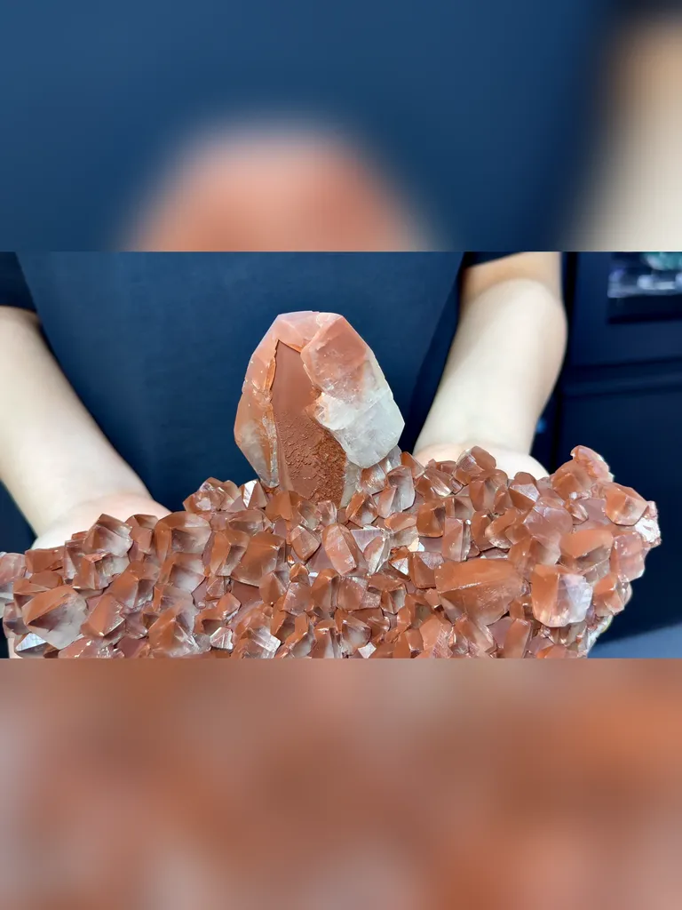 Natural Red Calcite comes from Daye,Hubei 280*190*100MM - image 2