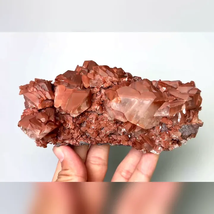 Natural Red Calcite, Mineral Specimen:Daye,Hubei (150*75*50MM) image