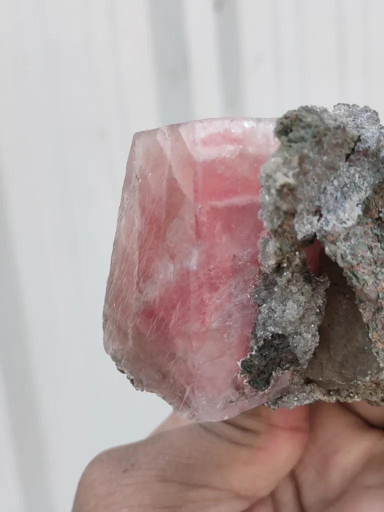 Natural Red Calcite with Heulandite matrix. - image 5