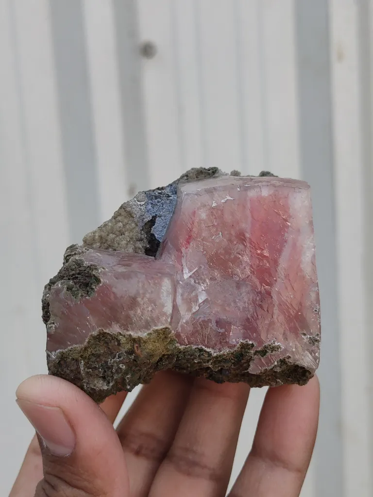 Natural Red Calcite with Heulandite matrix. - image 6