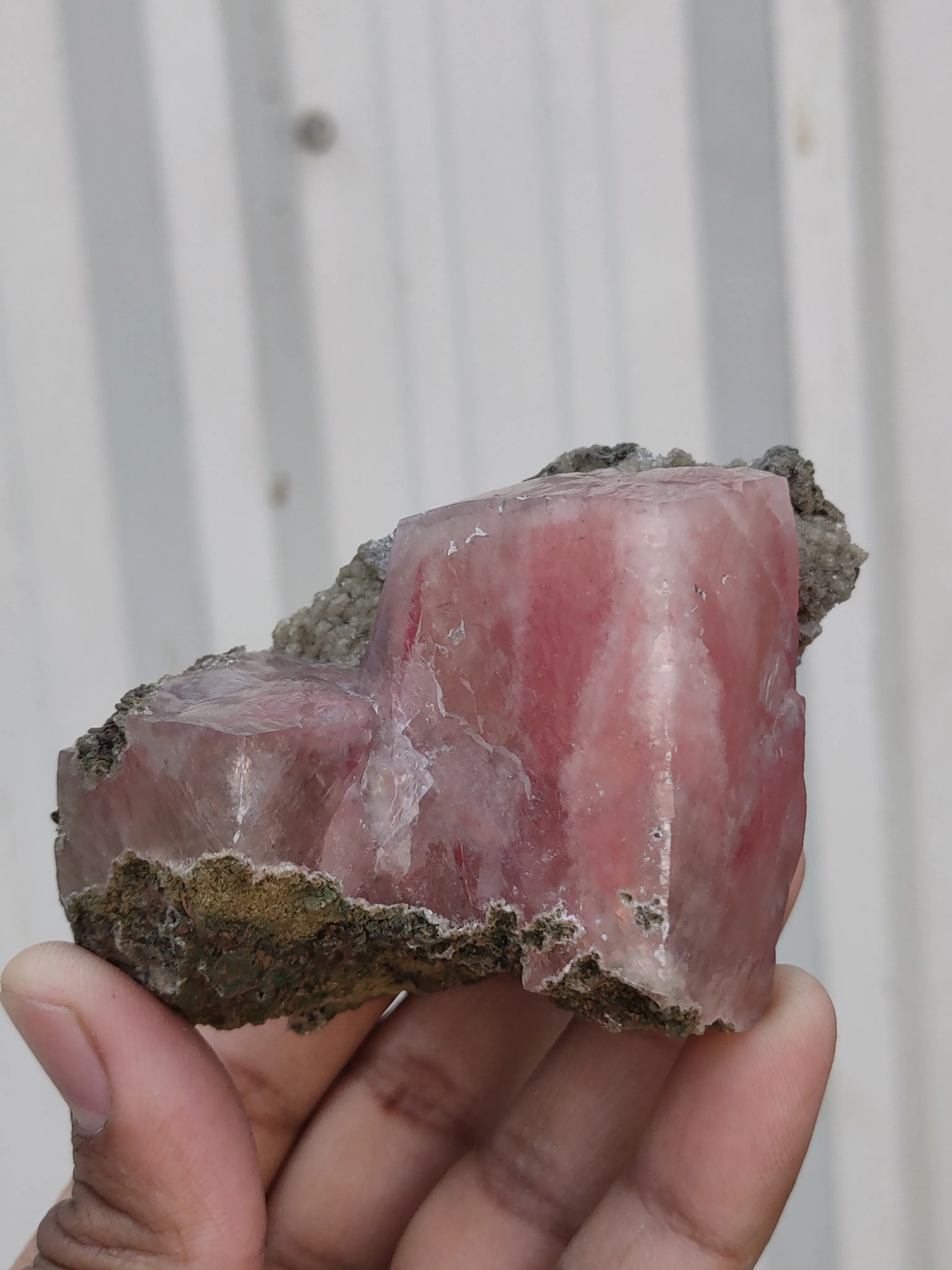 Natural Red Calcite with Heulandite matrix. - image 4