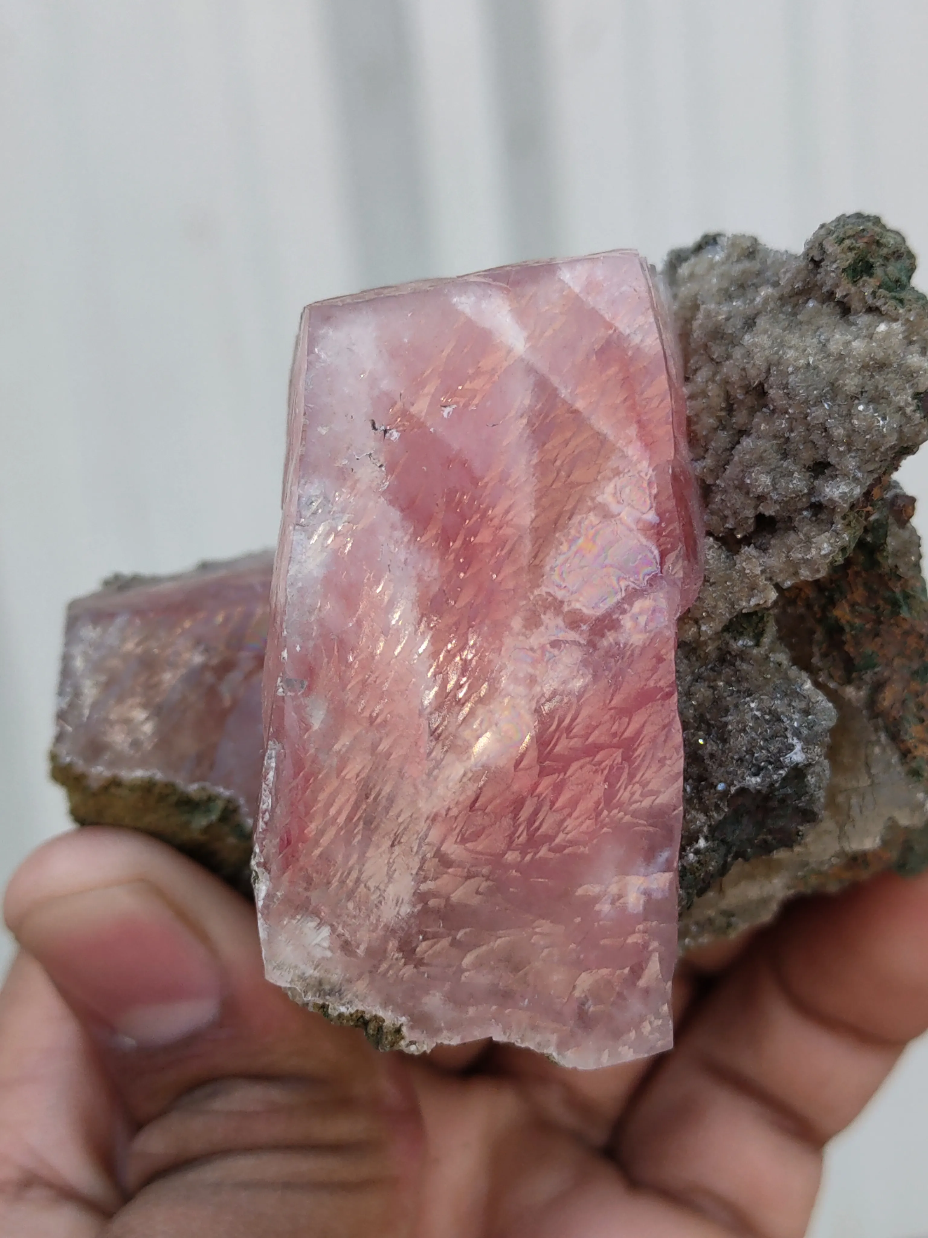 Natural Red Calcite with Heulandite matrix. - image 3