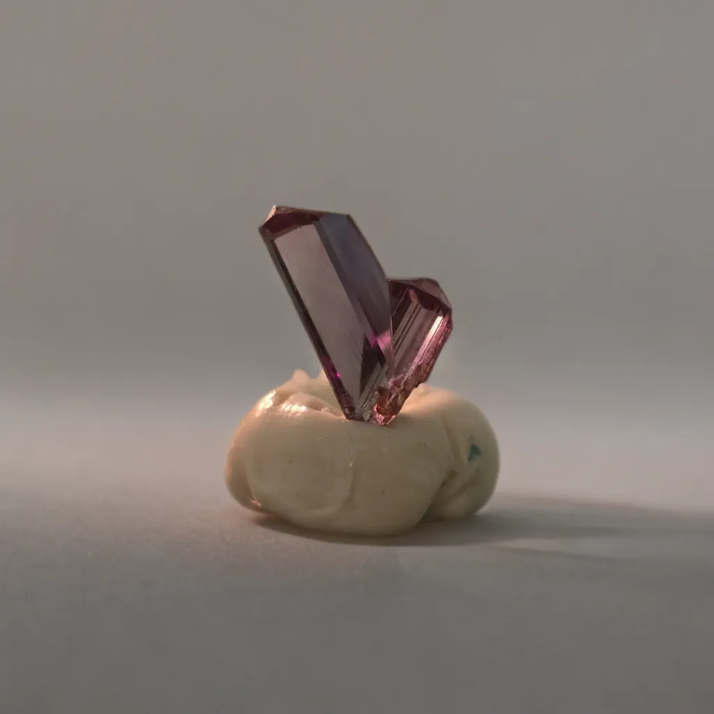 Natural Red Diaspore Twin Crystal image